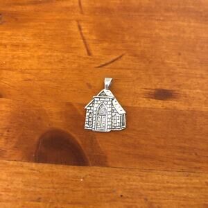Handmade The Historic Little Church of La Villita Sterling Silver Large Charm